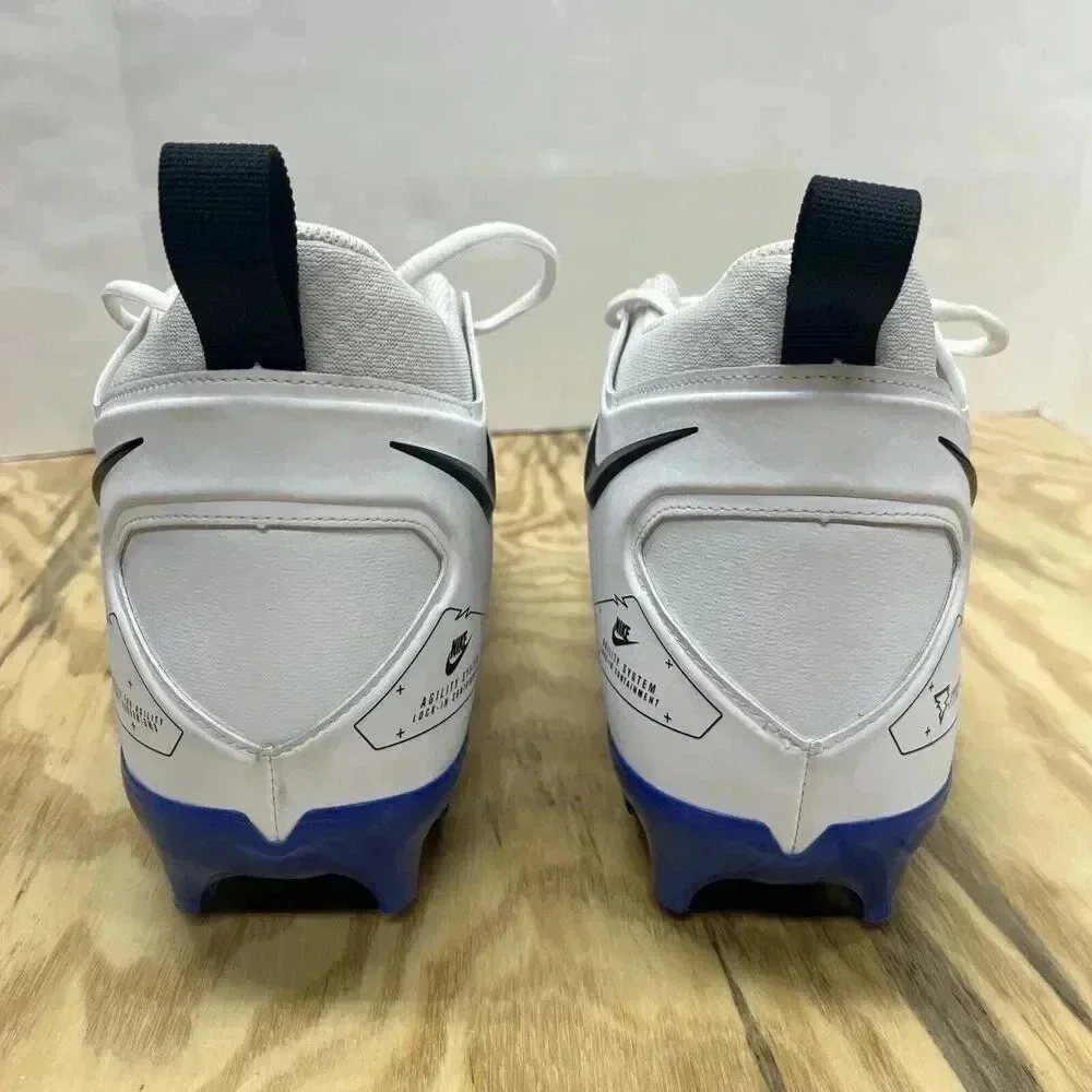 Nike Alpha Menace Pro 3 Mid Men's 17 White Royal Blue football cleats CT6649-101